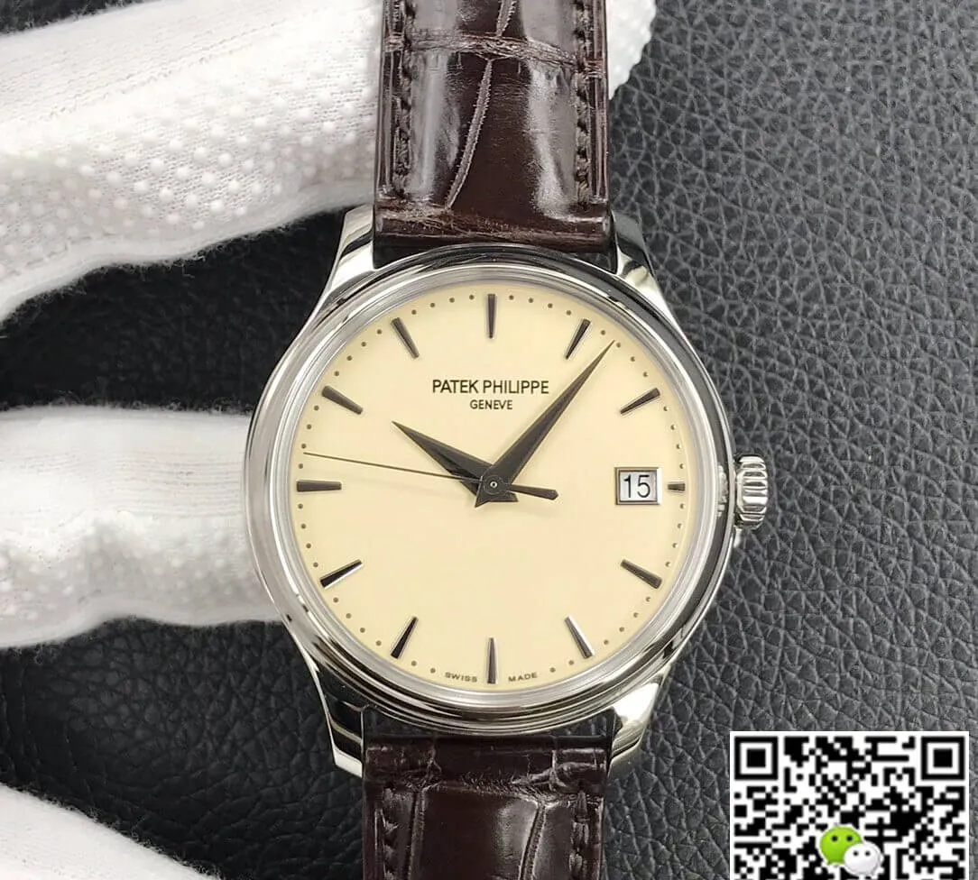 Patek Philippe Calatrava 5227G-001 3K Factory 1:1 Best Edition Replica Watch Brown Leather Strap