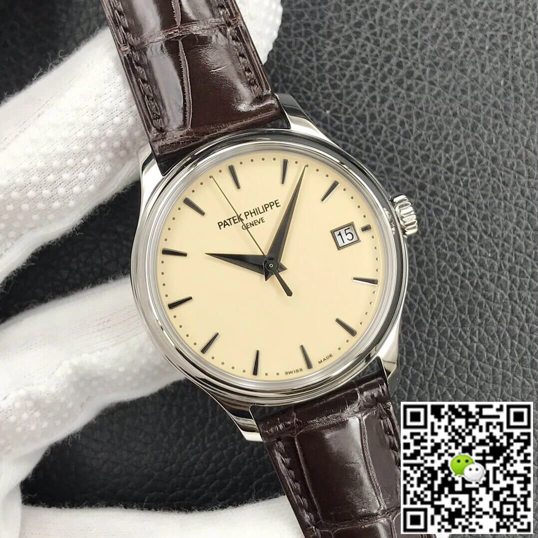 Patek Philippe Calatrava 5227G-001 3K Factory 1:1 Best Edition Replica Watch Brown Leather Strap