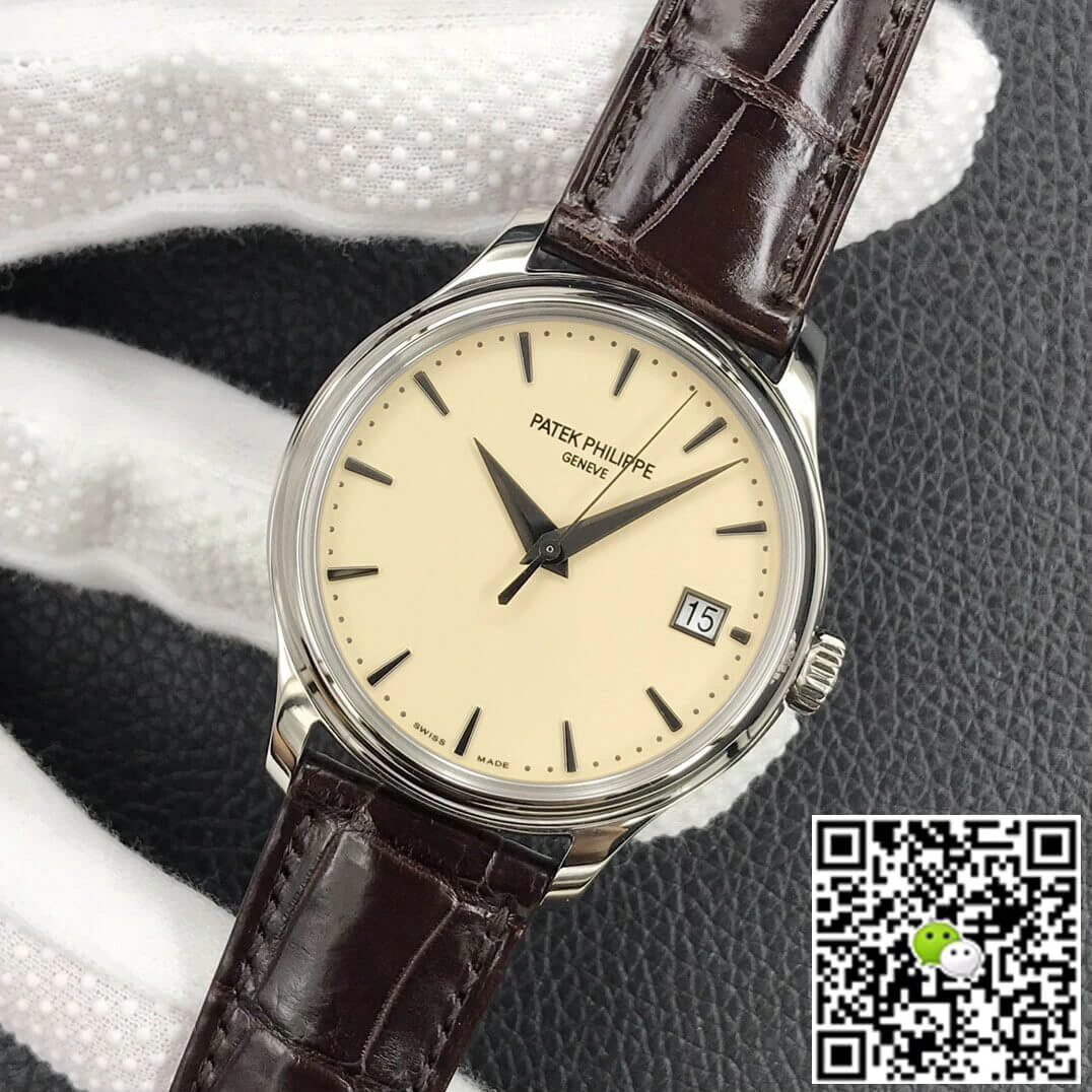 Patek Philippe Calatrava 5227G-001 3K Factory 1:1 Best Edition Replica Watch Brown Leather Strap