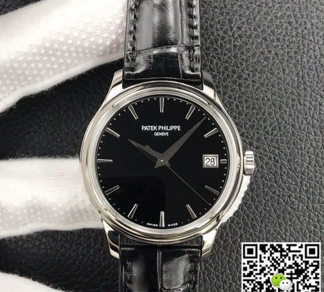 Patek Philippe Calatrava 5227G-010 3K Factory 1:1 Best Edition Replica Watch Black Leather Strap