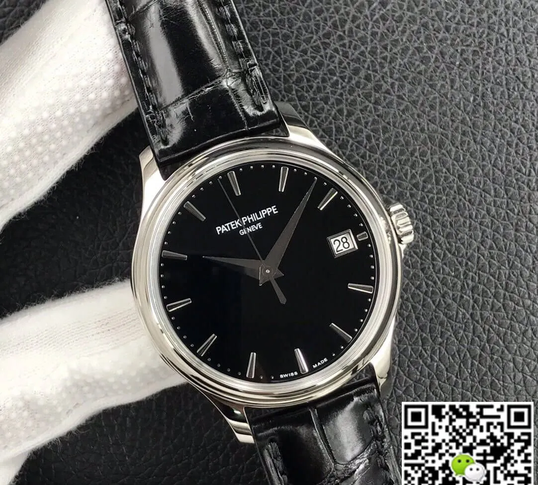 Patek Philippe Calatrava 5227G-010 3K Factory 1:1 Best Edition Replica Watch Black Leather Strap