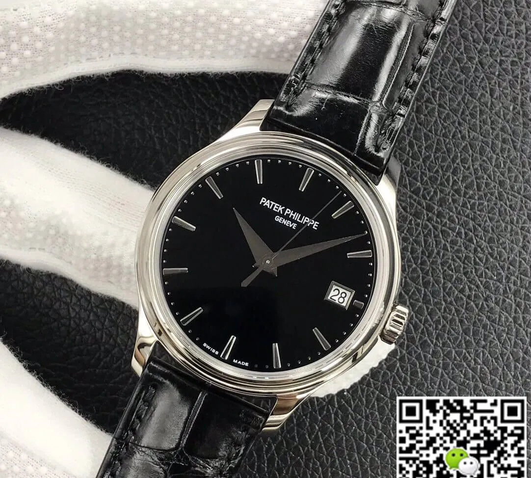 Patek Philippe Calatrava 5227G-010 3K Factory 1:1 Best Edition Replica Watch Black Leather Strap