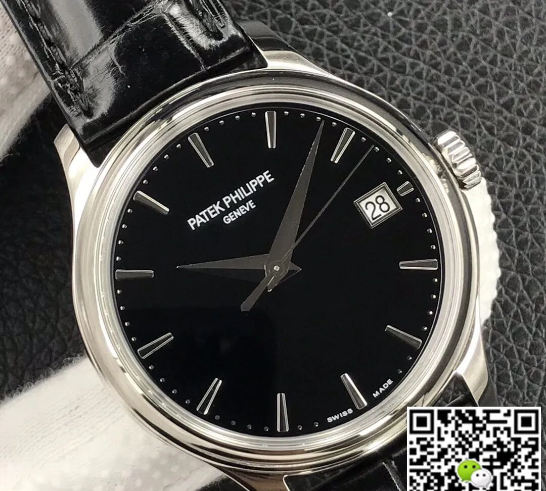 Patek Philippe Calatrava 5227G-010 3K Factory 1:1 Best Edition Replica Watch Black Leather Strap