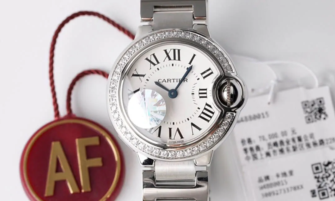 Ballon Bleu De Cartier 28MM W4BB0015 AF Factory 1:1 Best Edition Replica Watch Diamond-Set Bezel
