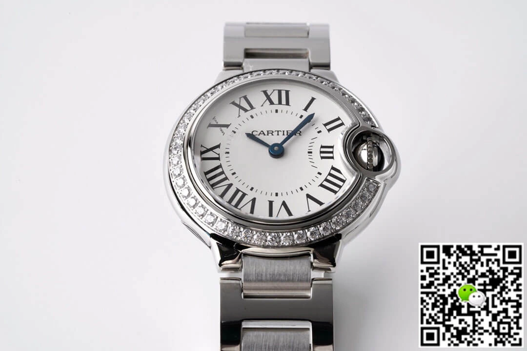 Ballon Bleu De Cartier 28MM W4BB0015 AF Factory 1:1 Best Edition Replica Watch Diamond-Set Bezel