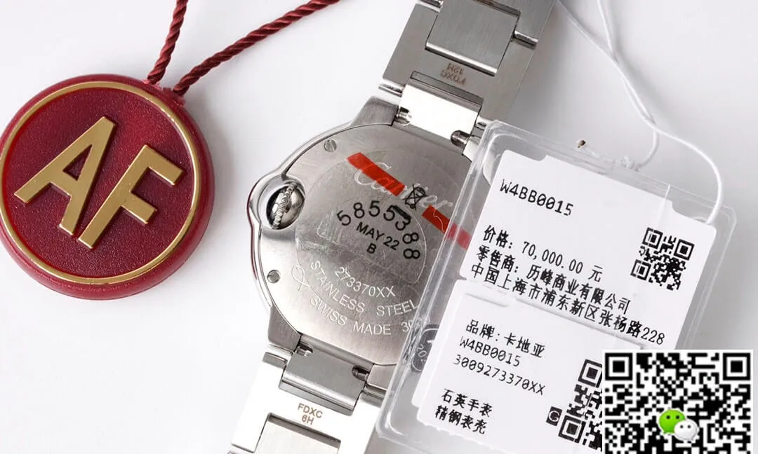 Ballon Bleu De Cartier 28MM W4BB0015 AF Factory 1:1 Best Edition Replica Watch Diamond-Set Bezel