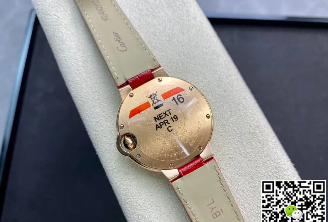 Ballon Bleu De Cartier 33MM WJBB0033 3K Factory 1:1 Best Edition Replica Watch Diamond-Set Bezel