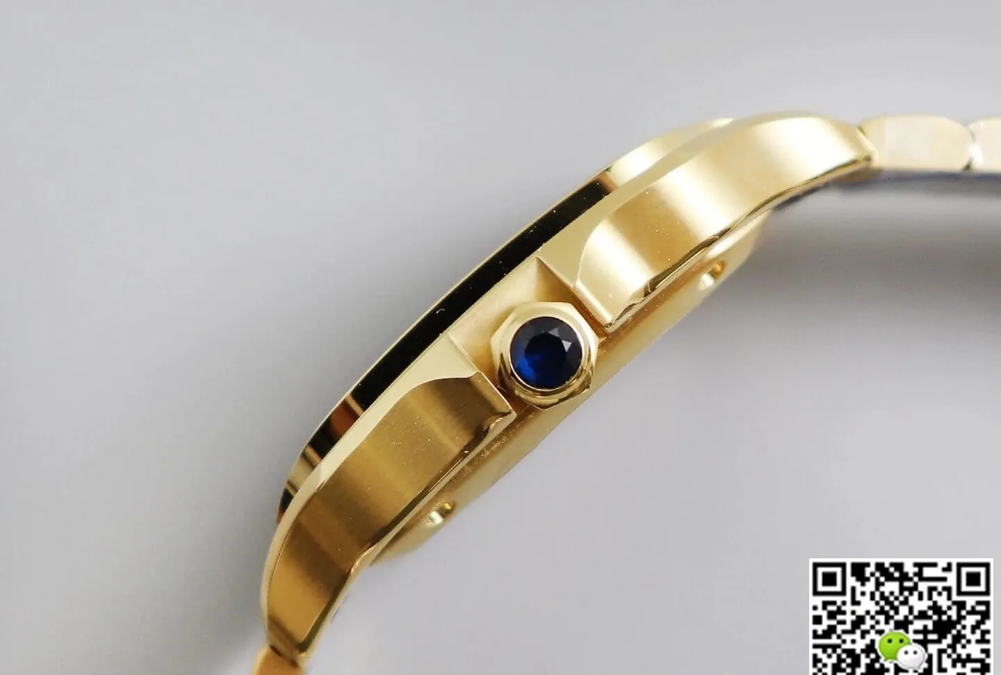 Cartier De Santos W20112Y1 BV Factory 1:1 Best Edition Replica Watch Gold Strap