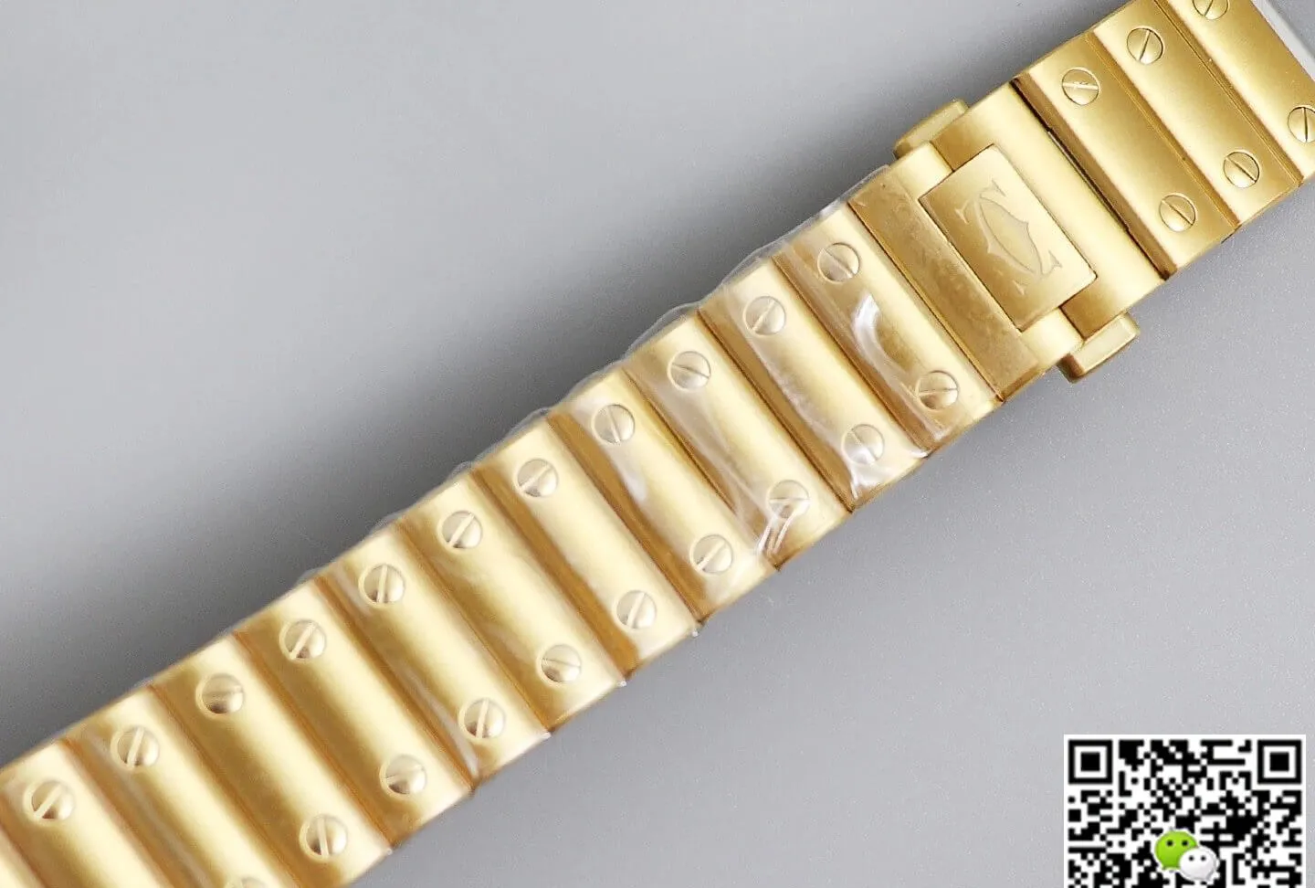 Cartier De Santos W20112Y1 BV Factory 1:1 Best Edition Replica Watch Gold Strap