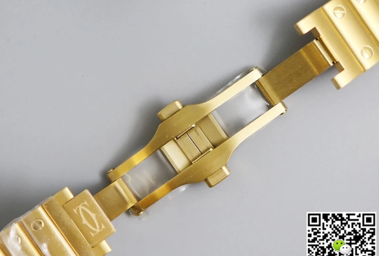 Cartier De Santos W20112Y1 BV Factory 1:1 Best Edition Replica Watch Gold Strap