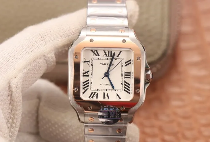 Cartier De Santos W2SA0007 BV Factory 1:1 Best Edition Replica Watch Silver Strap