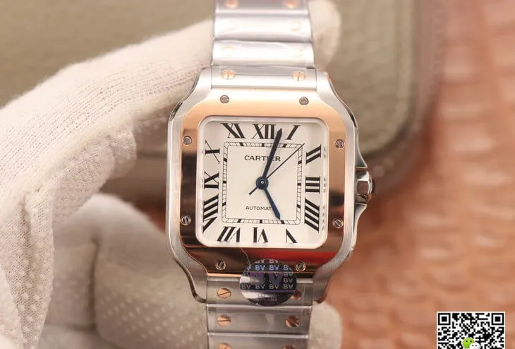 Cartier De Santos W2SA0007 BV Factory 1:1 Best Edition Replica Watch Silver Strap
