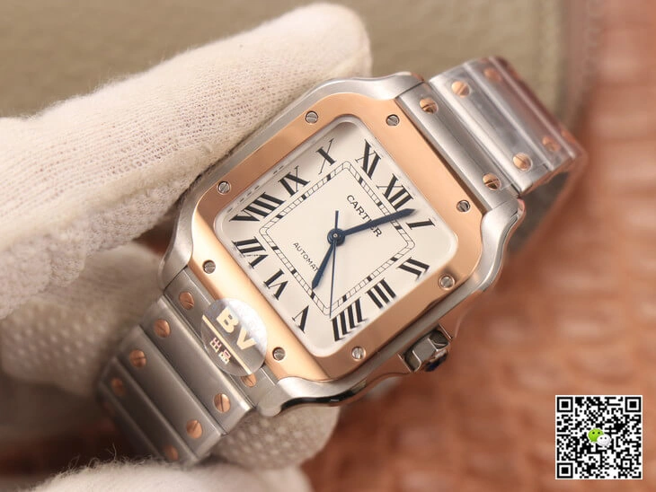 Cartier De Santos W2SA0007 BV Factory 1:1 Best Edition Replica Watch Silver Strap