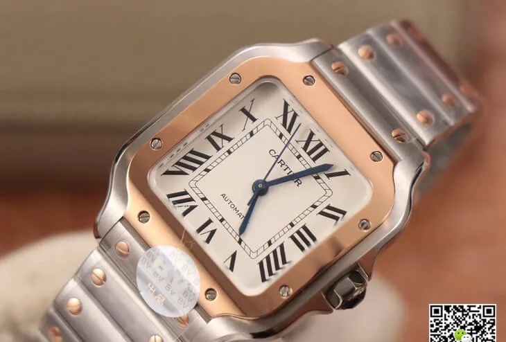 Cartier De Santos W2SA0007 BV Factory 1:1 Best Edition Replica Watch Silver Strap