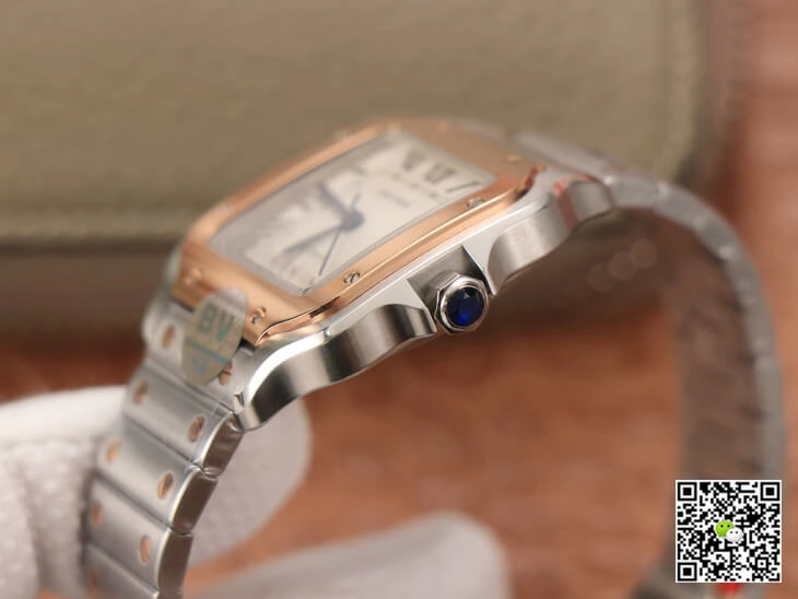 Cartier De Santos W2SA0007 BV Factory 1:1 Best Edition Replica Watch Silver Strap