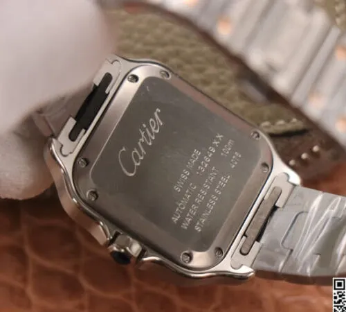 Cartier De Santos W2SA0007 BV Factory 1:1 Best Edition Replica Watch Silver Strap