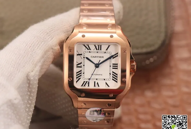 Cartier De Santos WSSA0010 BV Factory 1:1 Best Edition Replica Watch White Dial
