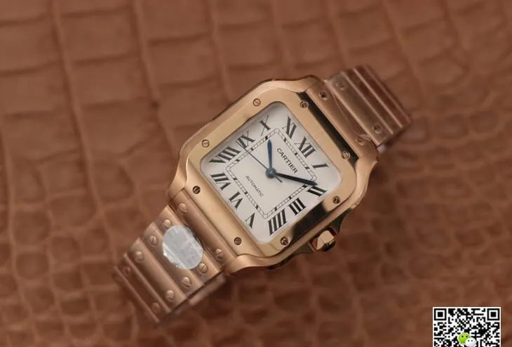 Cartier De Santos WSSA0010 BV Factory 1:1 Best Edition Replica Watch White Dial