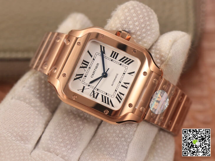 Cartier De Santos WSSA0010 BV Factory 1:1 Best Edition Replica Watch White Dial