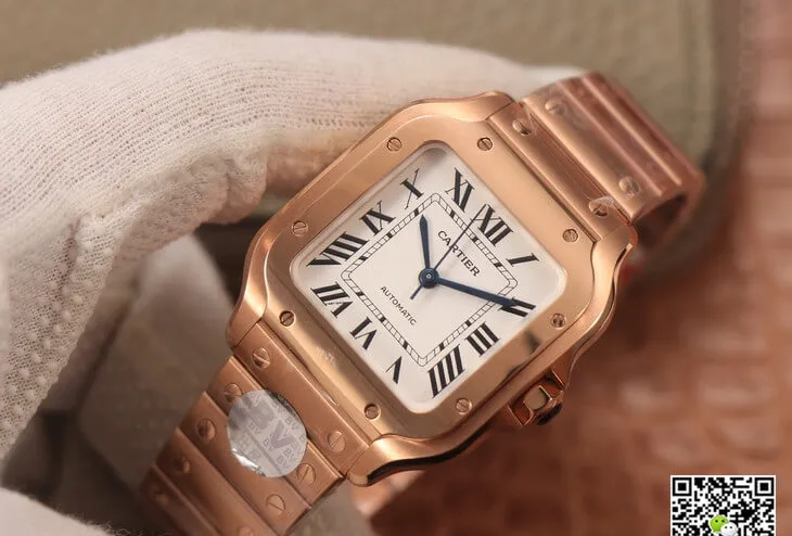 Cartier De Santos WSSA0010 BV Factory 1:1 Best Edition Replica Watch White Dial