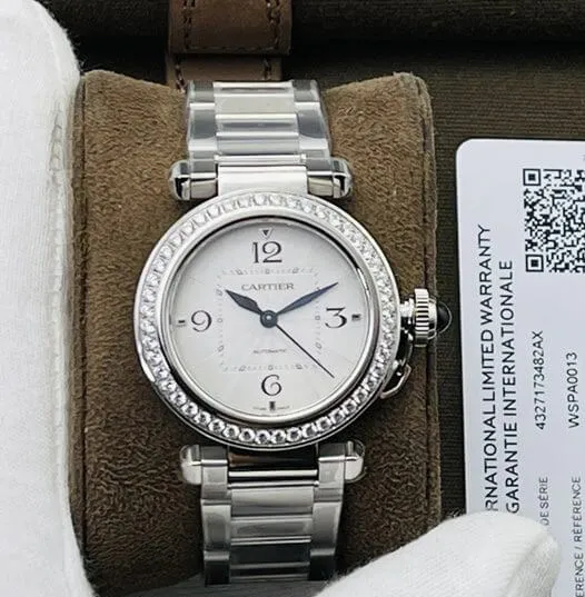 Cartier Pasha 35MM BV Factory 1:1 Best Edition Replica Watch Silver Strap