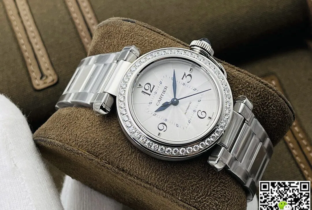 Cartier Pasha 35MM BV Factory 1:1 Best Edition Replica Watch Silver Strap