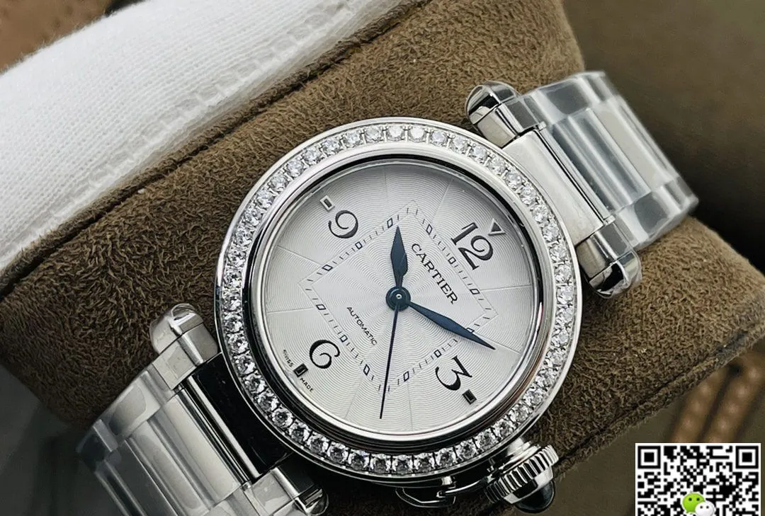 Cartier Pasha 35MM BV Factory 1:1 Best Edition Replica Watch Silver Strap