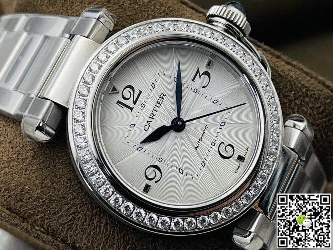 Cartier Pasha 35MM BV Factory 1:1 Best Edition Replica Watch Silver Strap
