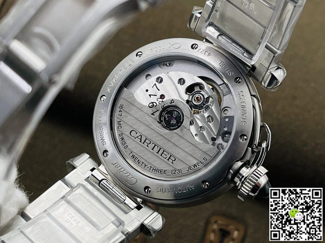 Cartier Pasha 35MM BV Factory 1:1 Best Edition Replica Watch Silver Strap