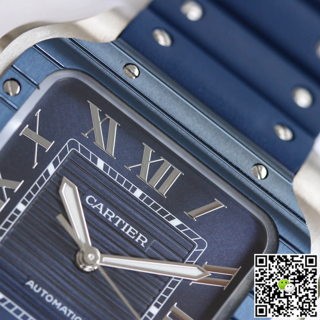 Cartier Santos GF Factory 1:1 Best Edition Replica Watch Blue Strap