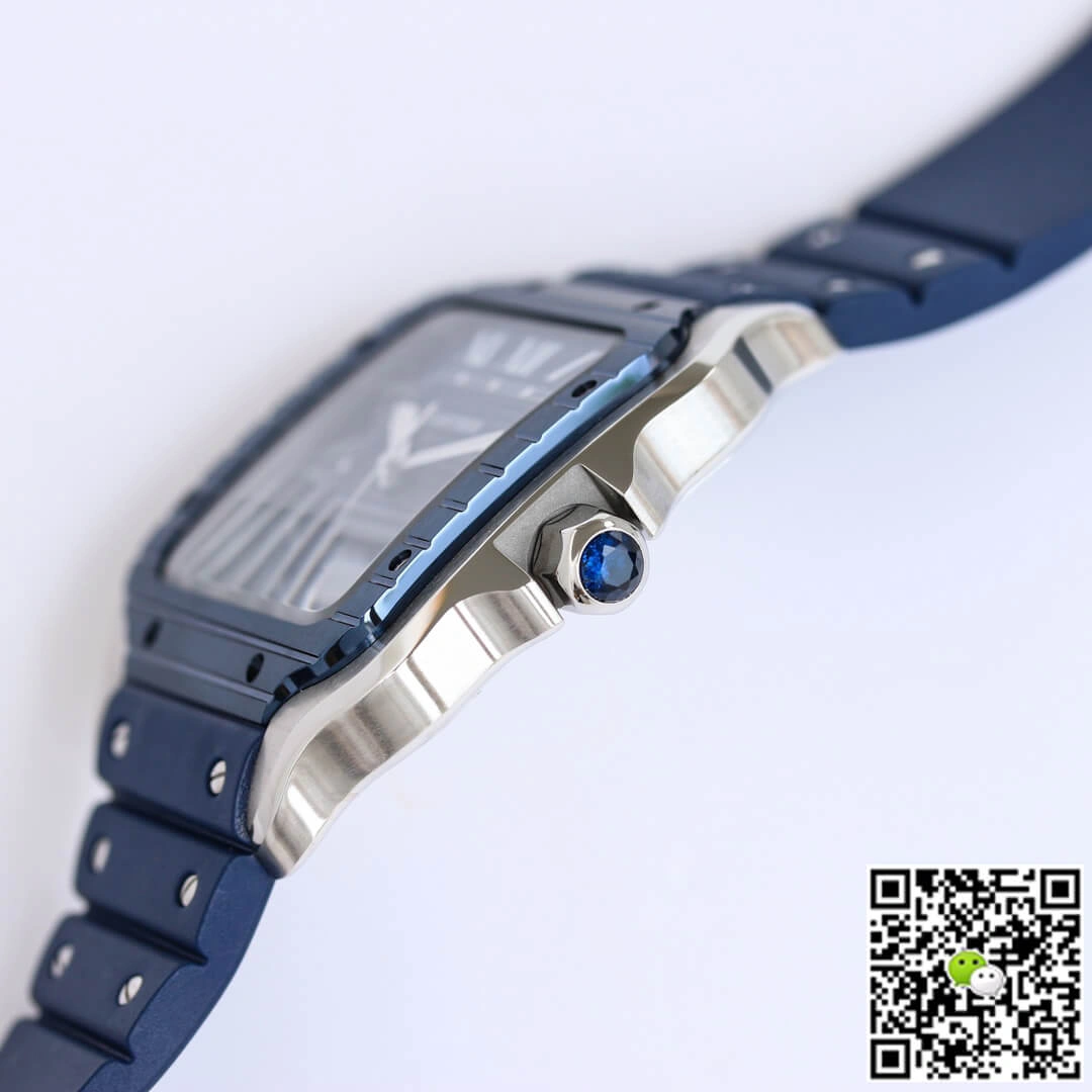 Cartier Santos GF Factory 1:1 Best Edition Replica Watch Blue Strap