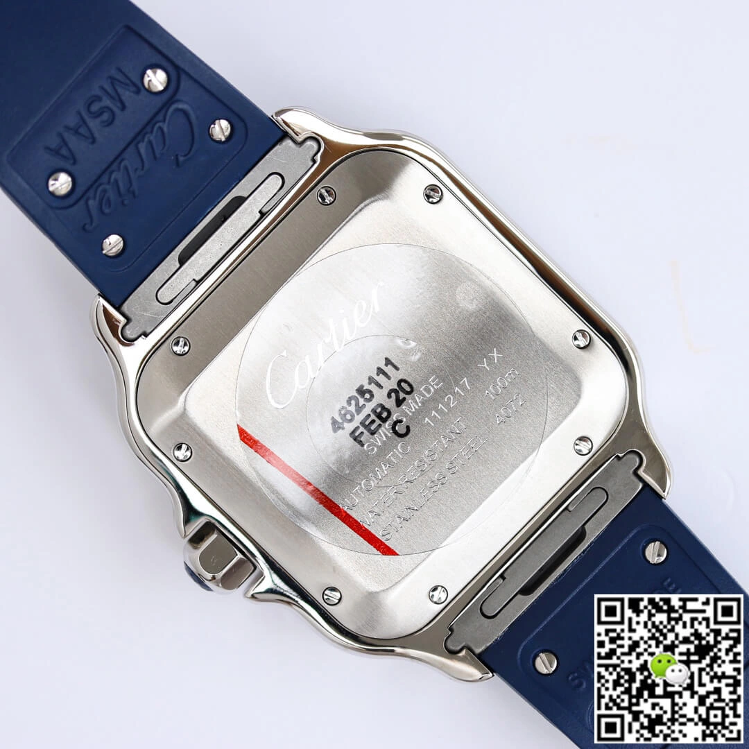 Cartier Santos GF Factory 1:1 Best Edition Replica Watch Blue Strap