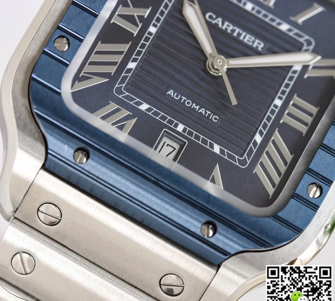 Cartier Santos GF Factory 1:1 Best Edition Replica Watch Silver Strap