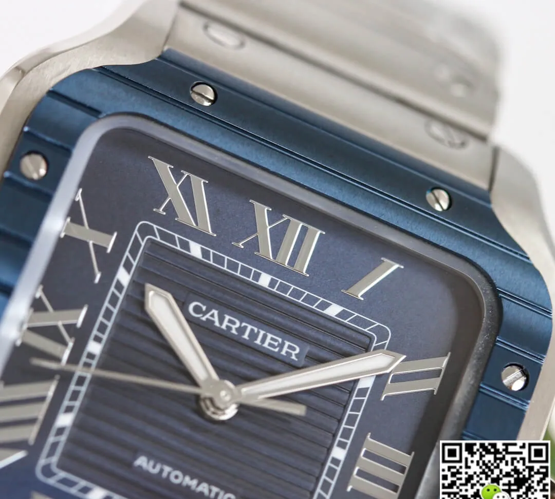 Cartier Santos GF Factory 1:1 Best Edition Replica Watch Silver Strap