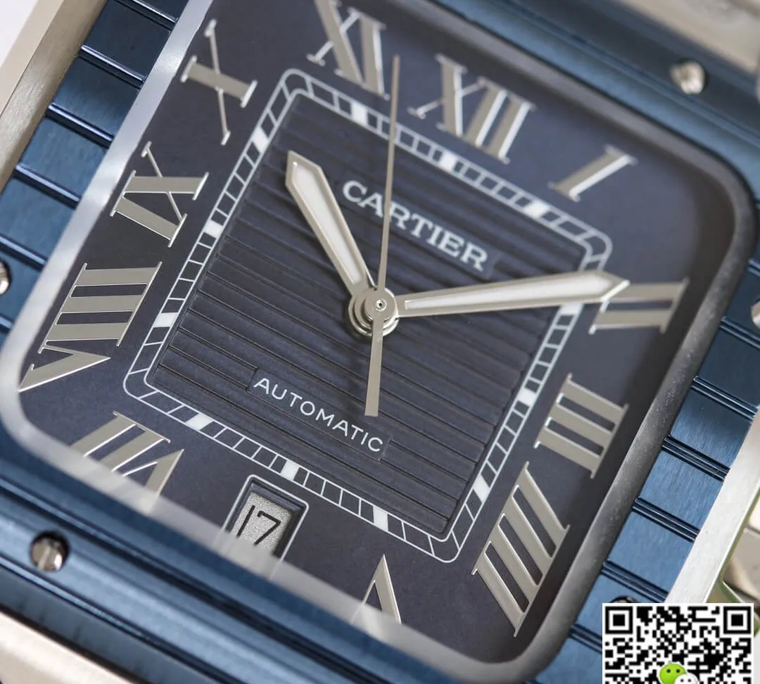 Cartier Santos GF Factory 1:1 Best Edition Replica Watch Silver Strap
