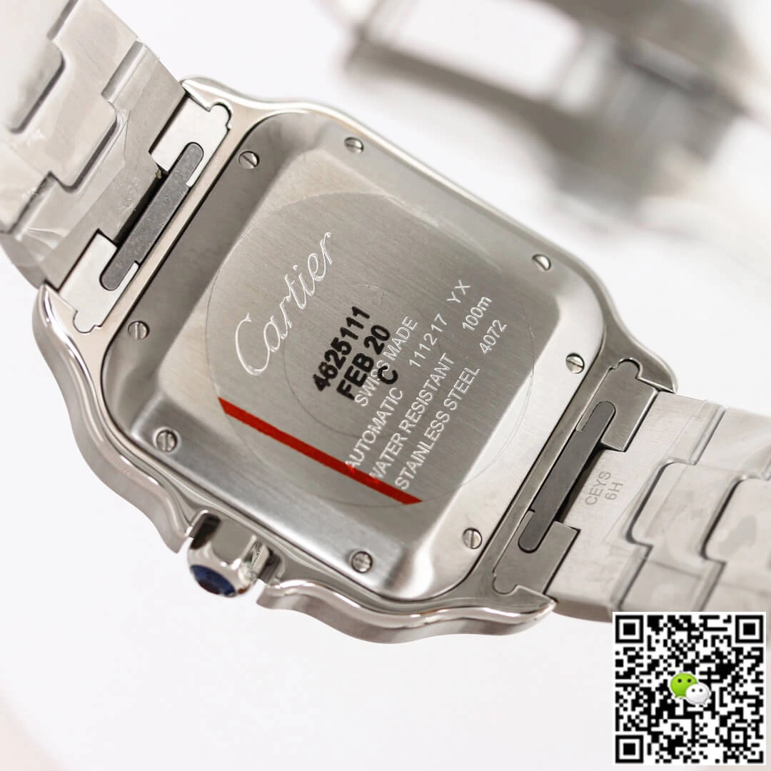 Cartier Santos GF Factory 1:1 Best Edition Replica Watch Silver Strap
