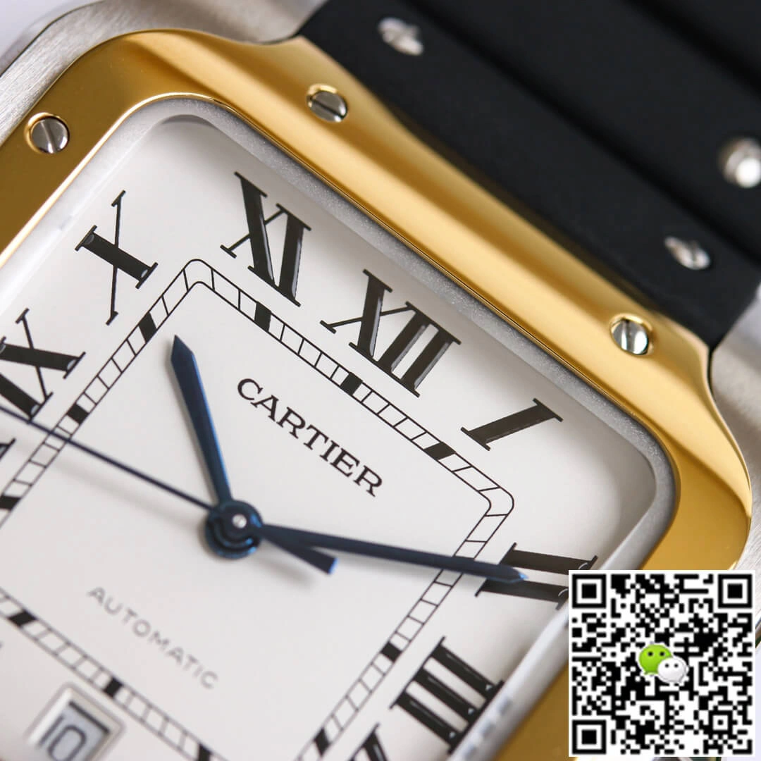 Cartier Santos W2SA0009 GF Factory 1:1 Best Edition Replica Watch V2 Rubber Strap
