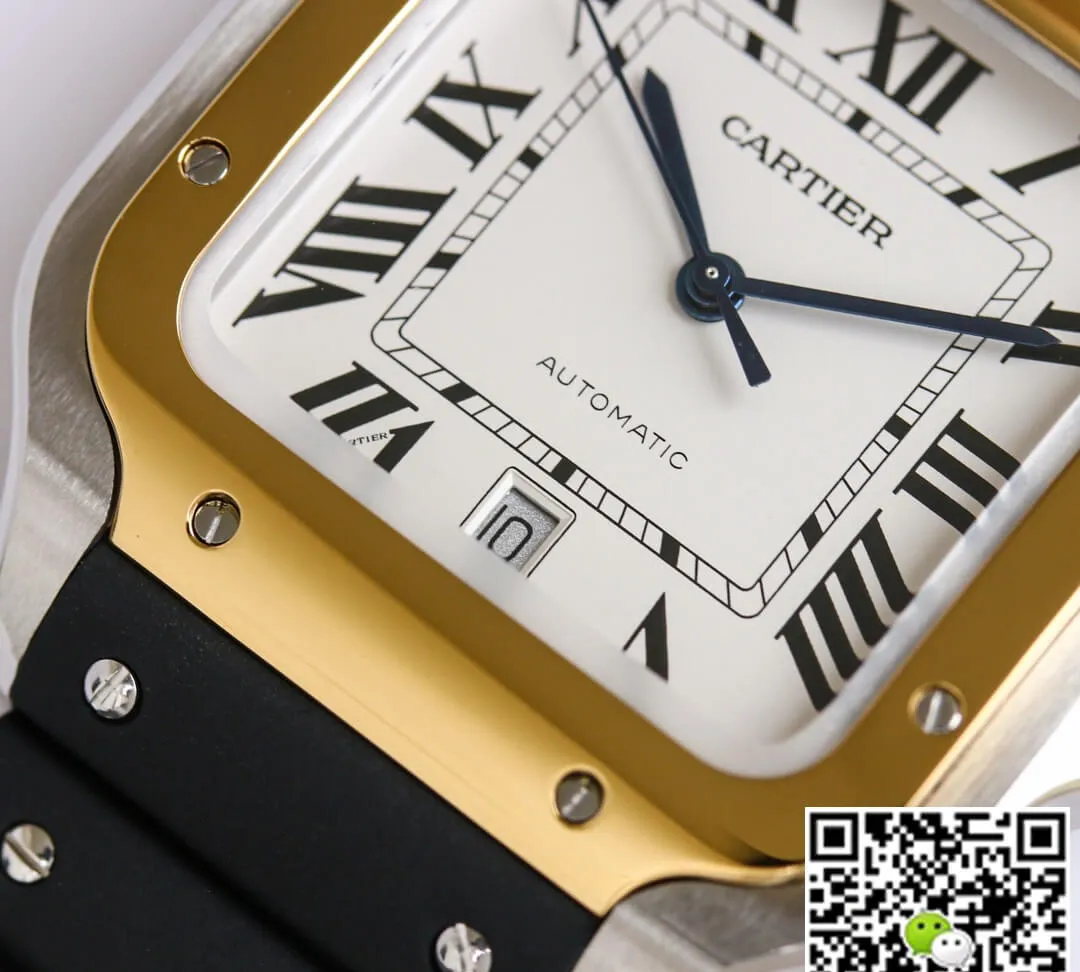 Cartier Santos W2SA0009 GF Factory 1:1 Best Edition Replica Watch V2 Rubber Strap