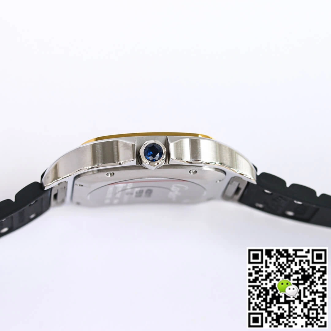 Cartier Santos W2SA0009 GF Factory 1:1 Best Edition Replica Watch V2 Rubber Strap