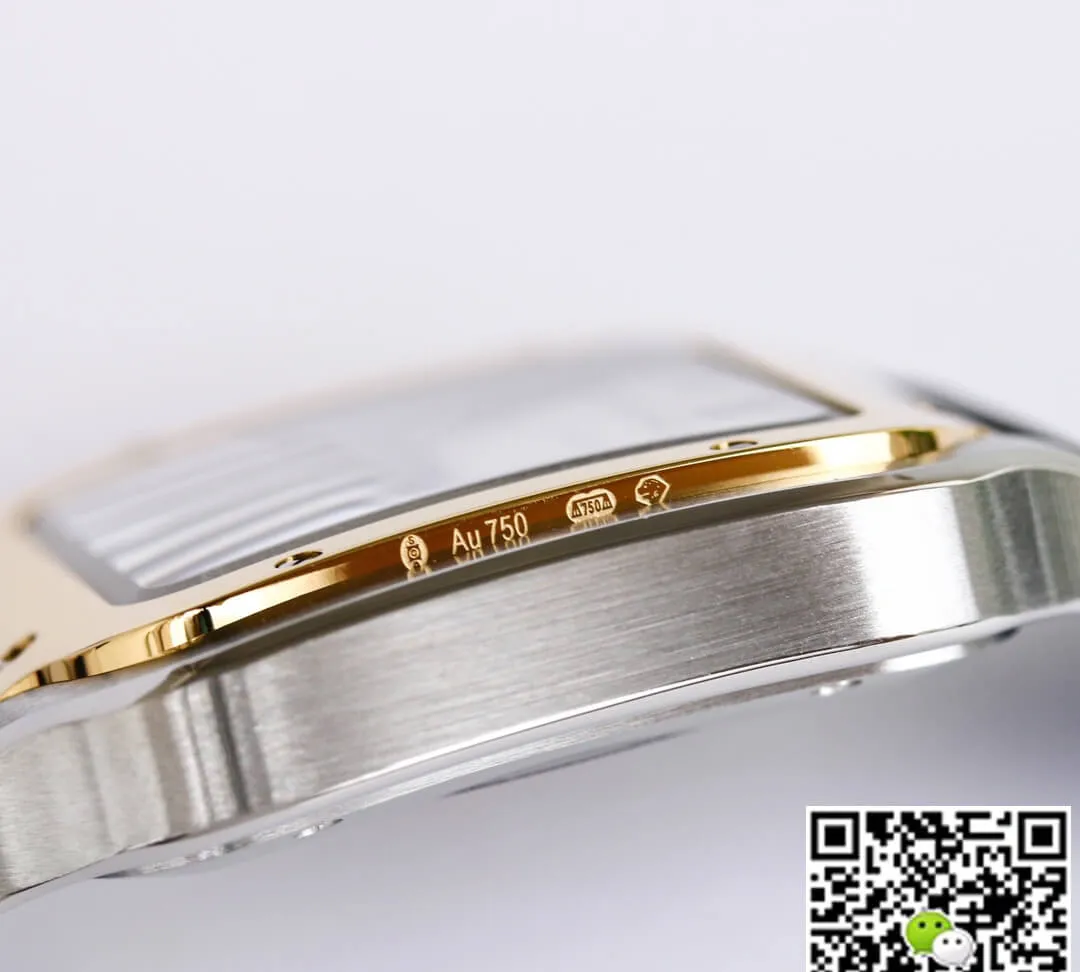 Cartier Santos W2SA0009 GF Factory 1:1 Best Edition Replica Watch V2 Rubber Strap