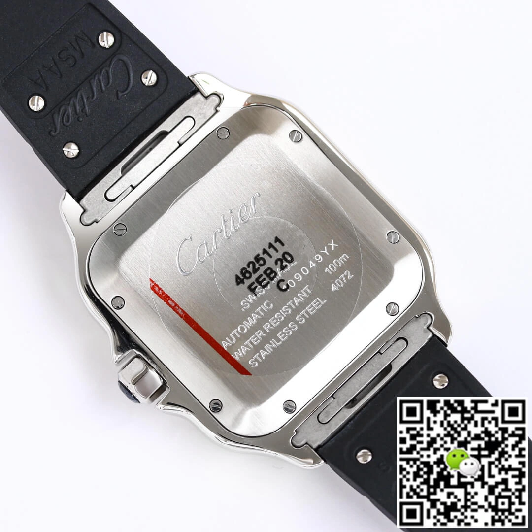 Cartier Santos W2SA0009 GF Factory 1:1 Best Edition Replica Watch V2 Rubber Strap