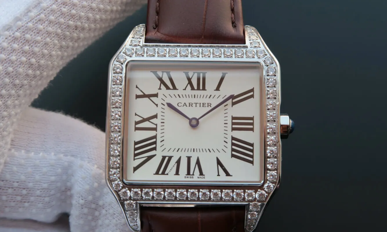 Cartier Santos WH100651 V6 Factory 1:1 Best Edition Replica Watch White Dial