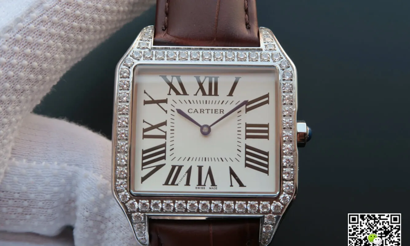 Cartier Santos WH100651 V6 Factory 1:1 Best Edition Replica Watch White Dial
