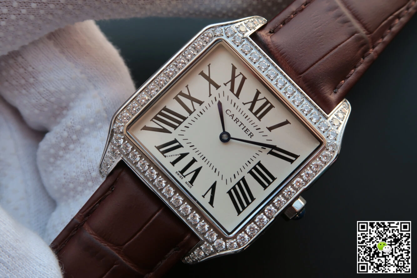Cartier Santos WH100651 V6 Factory 1:1 Best Edition Replica Watch White Dial