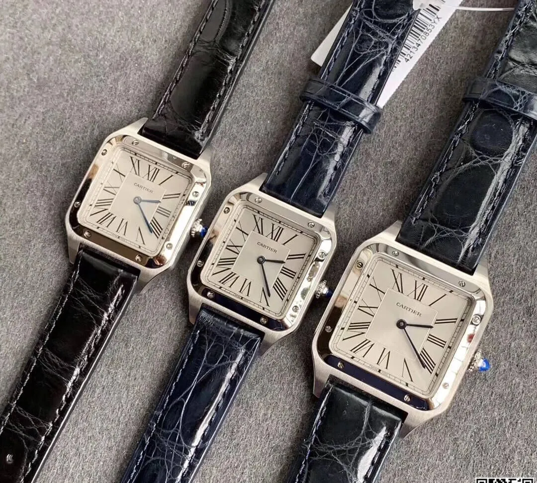 Cartier Santos WSSA0022 Men Watches 1:1 Best Edition Replica Watch Black Strap