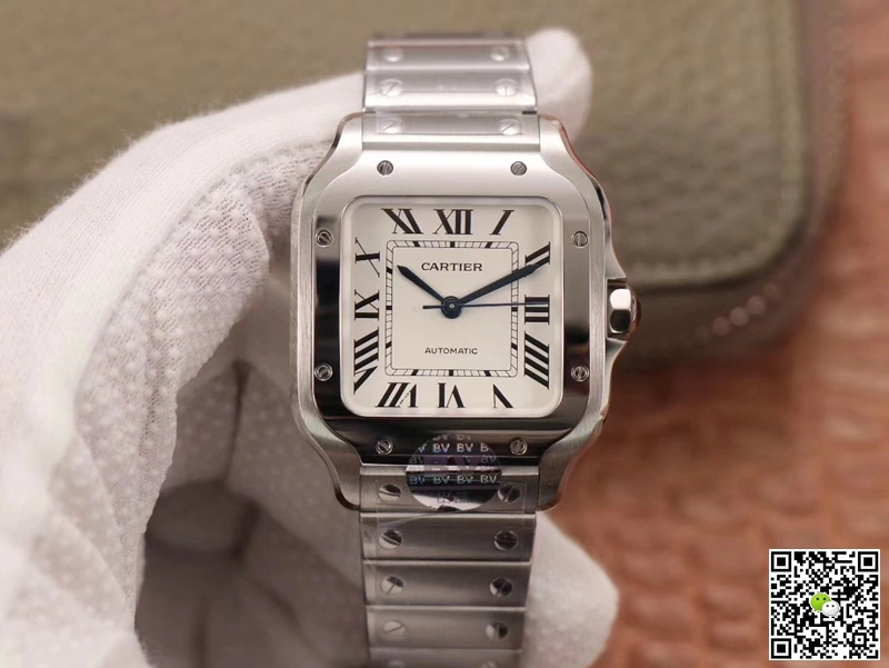 Cartier Santos WSSA0029 BV Factory 1:1 Best Edition Replica Watch White Dial