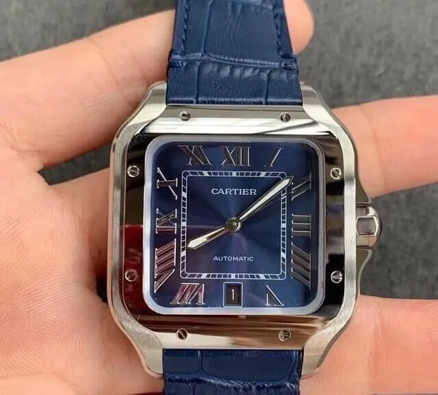 Cartier Santos WSSA0030 V6 Factory 1:1 Best Edition Replica Watch Blue Strap