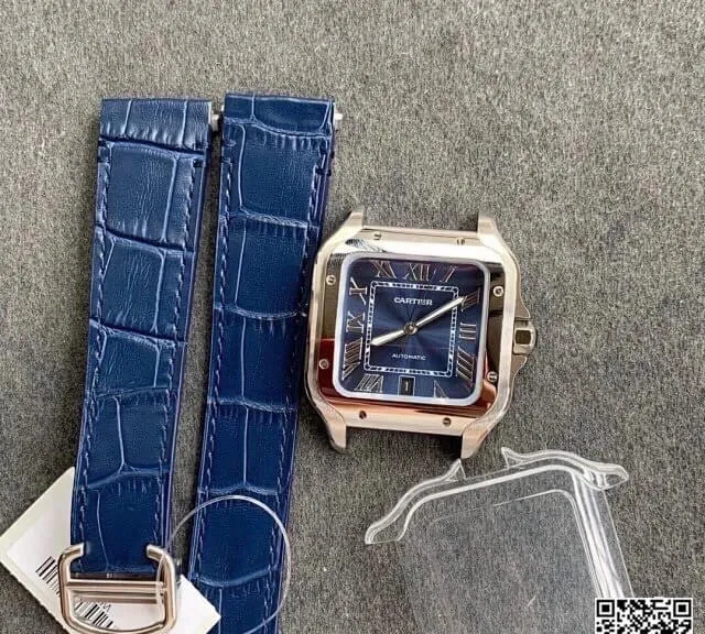 Cartier Santos WSSA0030 V6 Factory 1:1 Best Edition Replica Watch Blue Strap
