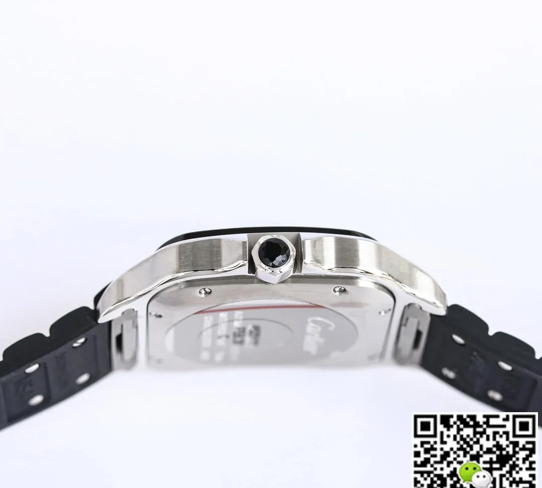 Cartier Santos WSSA0037 GF Factory 1:1 Best Edition Replica Watch V2 Black Strap