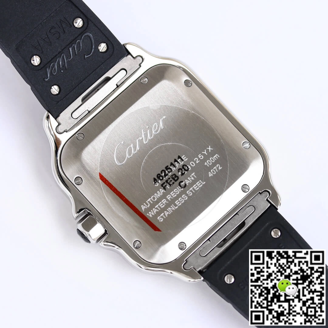 Cartier Santos WSSA0037 GF Factory 1:1 Best Edition Replica Watch V2 Black Strap